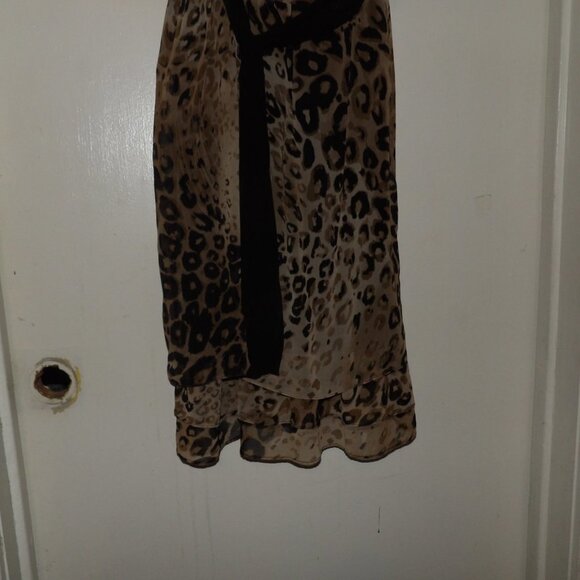 Ciel USA Layered Animal Print Sun Dress Sz S - Picture 3 of 5
